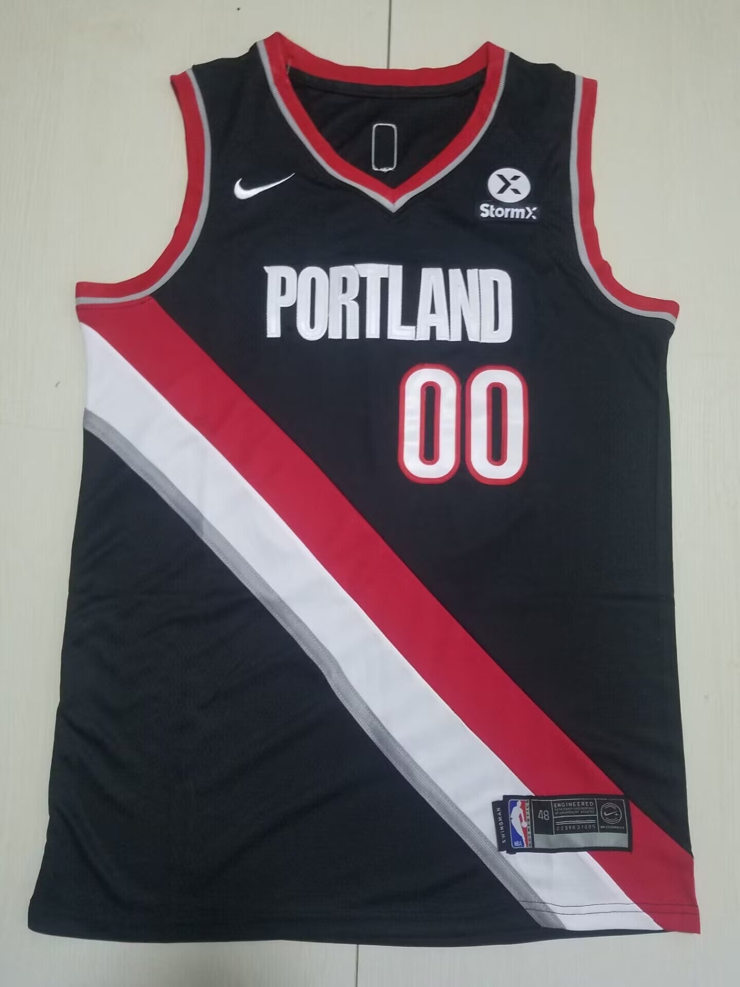 Portland Trail Blazers #00 Scoot Henderson Trail Blazers 00 Black S-XXL Style 2 Basketball Jersey basketball jersey product view 1