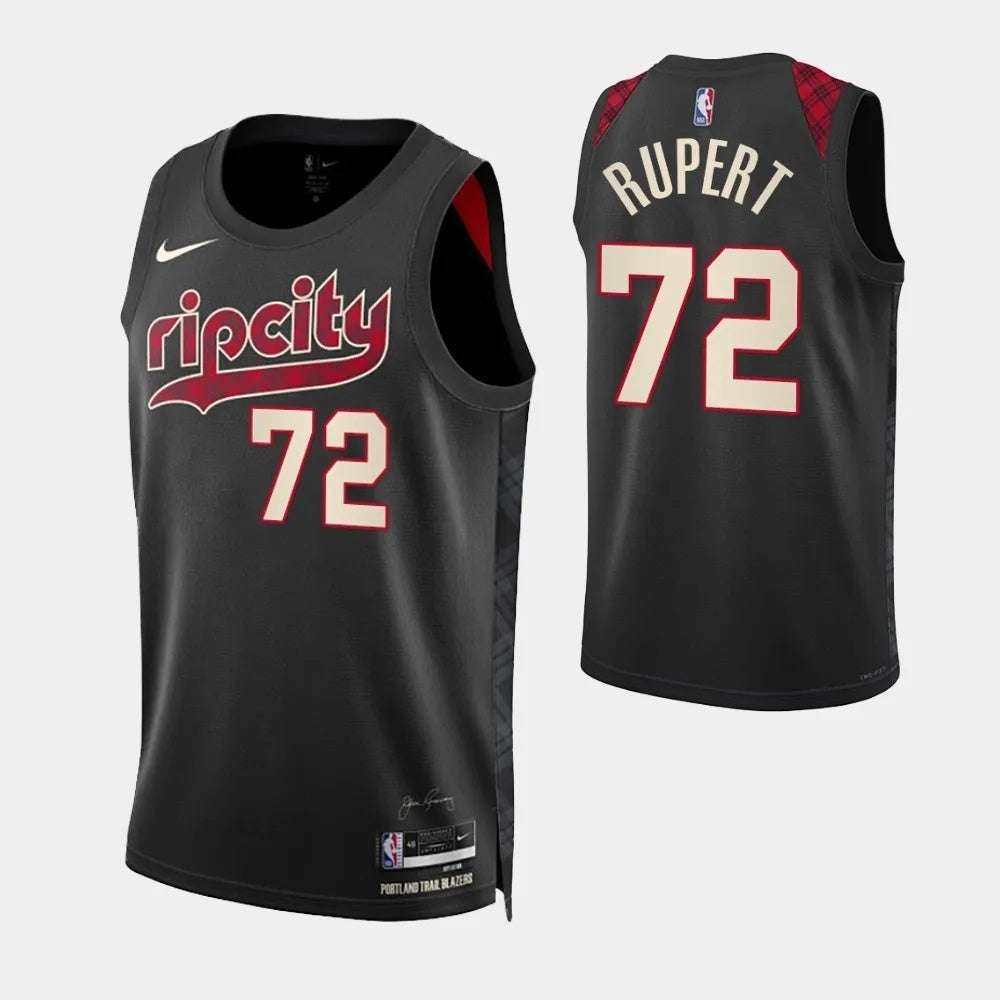 Portland Trail Blazers #72 Rayan Rupert 2023-24 City Edition Swingman Jersey Basketball Jersey basketball jersey product view 1