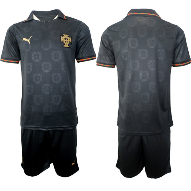Portugal Team Blank Black 2026 World Cup Away Soccer Jersey Suit sports jersey product view 1