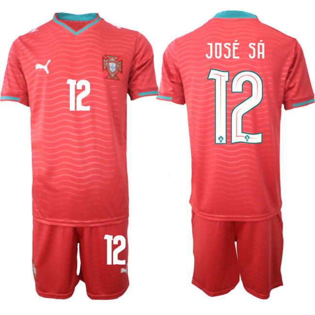 Portugal Team #12 José Sá Red 2026 World Cup Home Soccer Jersey Suit sports jersey product view 1