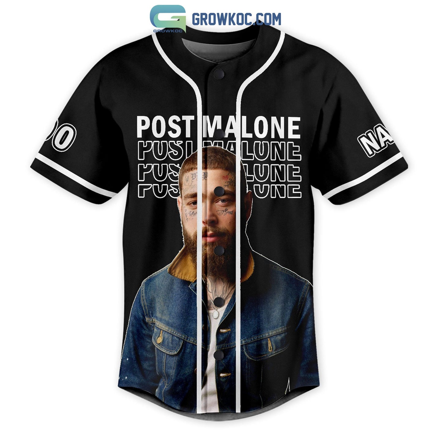 Post Malone Austin Release July 28 2023 Personalized Baseball Jersey baseball jersey product view 2