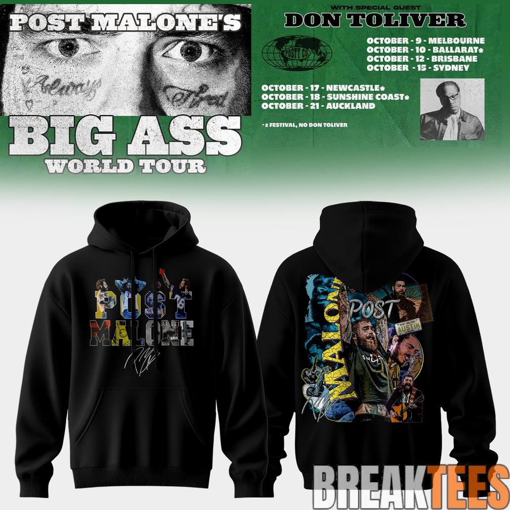 Post Malone Big Ass World Tour Midnight Posty Hoodie Unisex T-shirt, Sweatshirt, Hoodie, Long Sleeve Tee - T-Shirt, Sweatshirt, Hoodie