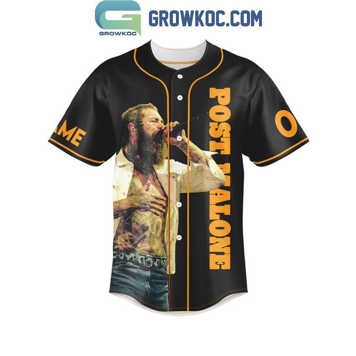 Post Malone I Dream It All Ever Since I Was Young Personalized Baseball Jersey baseball jersey product view 2