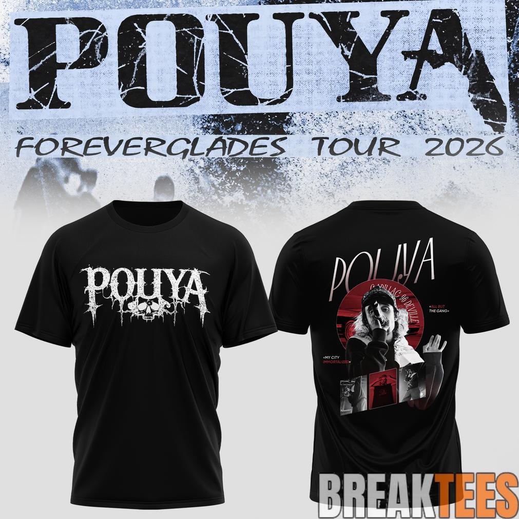 Pouya Foreverglades Tour 2026 Black Tee Unisex T-shirt, Sweatshirt, Hoodie, Long Sleeve Tee - T-Shirt, Sweatshirt, Hoodie