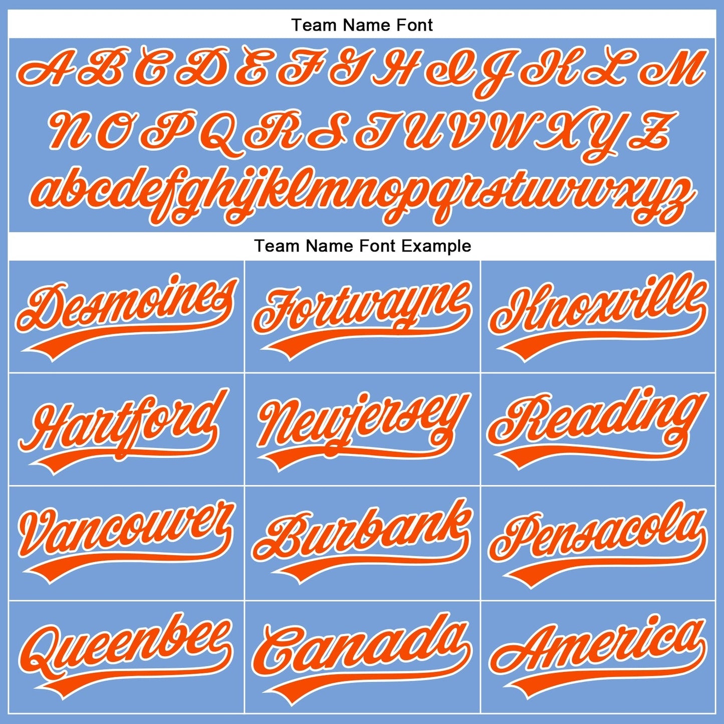 Custom Powder Blue Orange-White Authentic Baseball Jersey baseball jersey product view 4