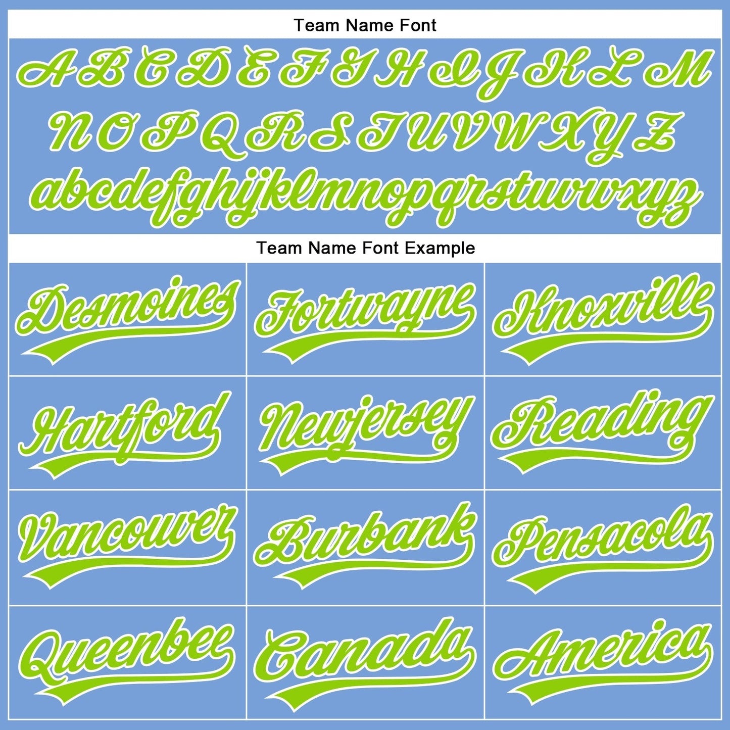 Custom Powder Blue Neon Green-White Authentic Baseball Jersey baseball jersey product view 4