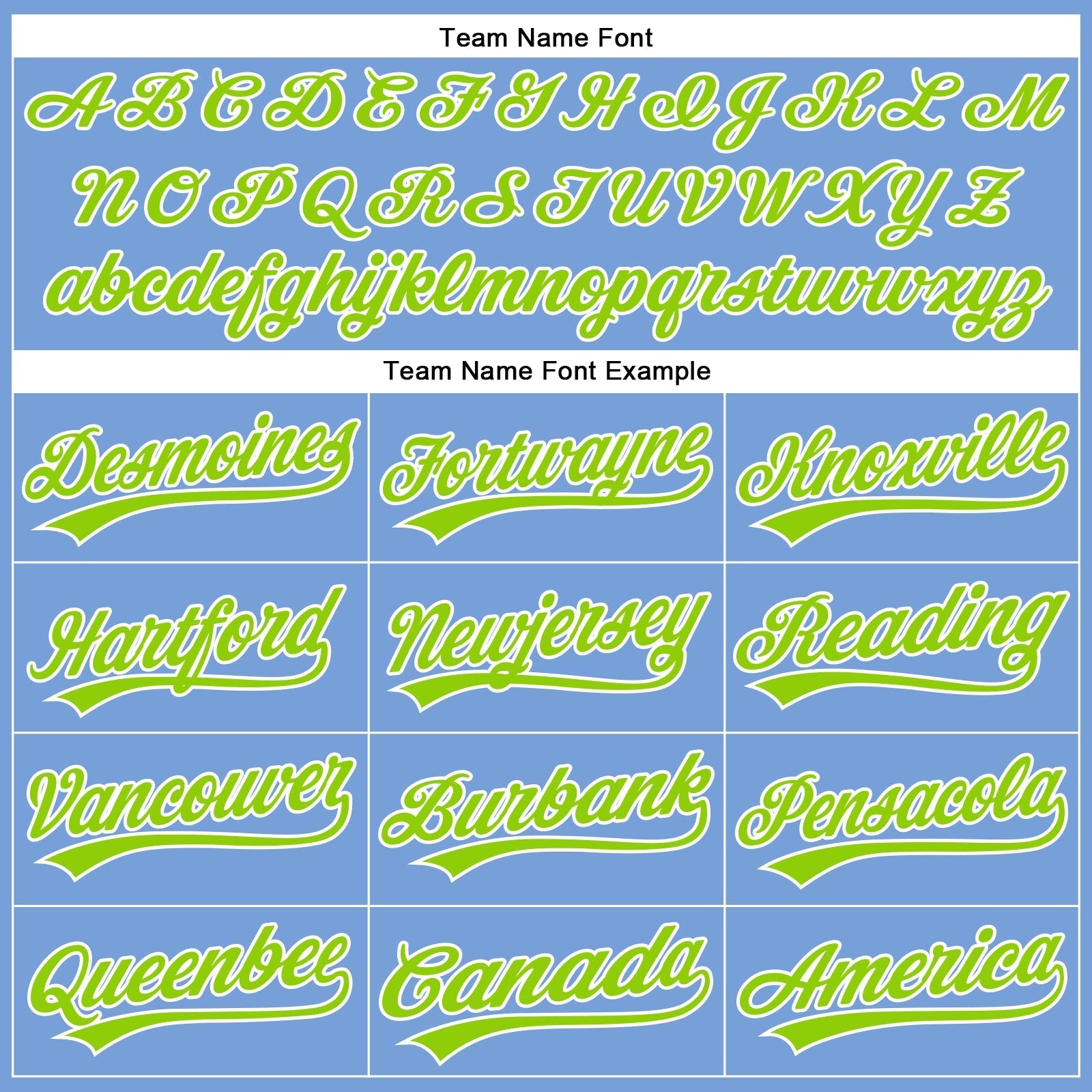 Custom Powder Blue Neon Green-White Authentic Baseball Jersey baseball jersey product view 4