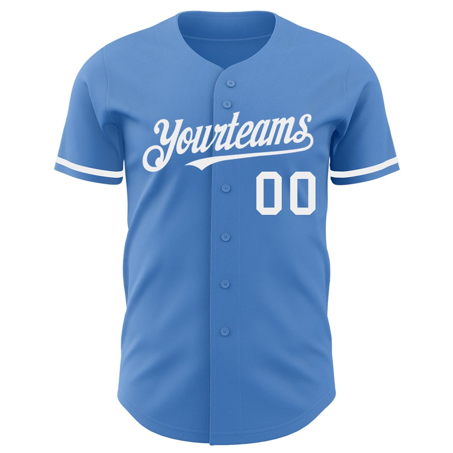 Custom Powder Blue White Authentic Baseball Jersey baseball jersey product view 2
