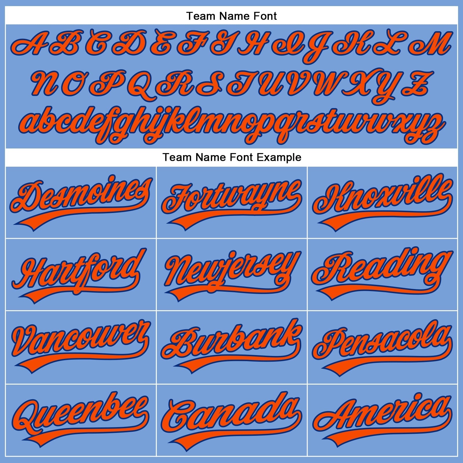 Custom Powder Blue White Pinstripe Orange-Royal Authentic Baseball Jersey baseball jersey product view 4