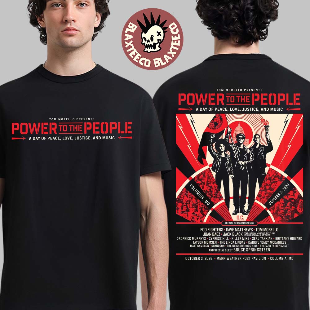 Power To The People 2026 Concert Official Poster With Lineup In Columbia MD At Merriweather Post Pavilion On October 3 2026 T-Shirt - T-Shirt, Sweatshirt, Hoodie