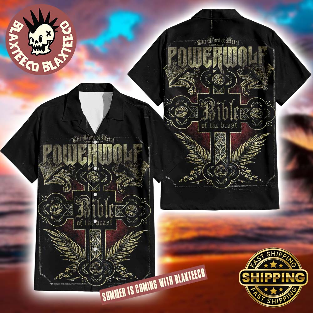 Powerwolf Bible of the Beast Album Cover Art Best Gift For Fans 2025 Summer Hawaiian Shirt - T-Shirt, Sweatshirt, Hoodie