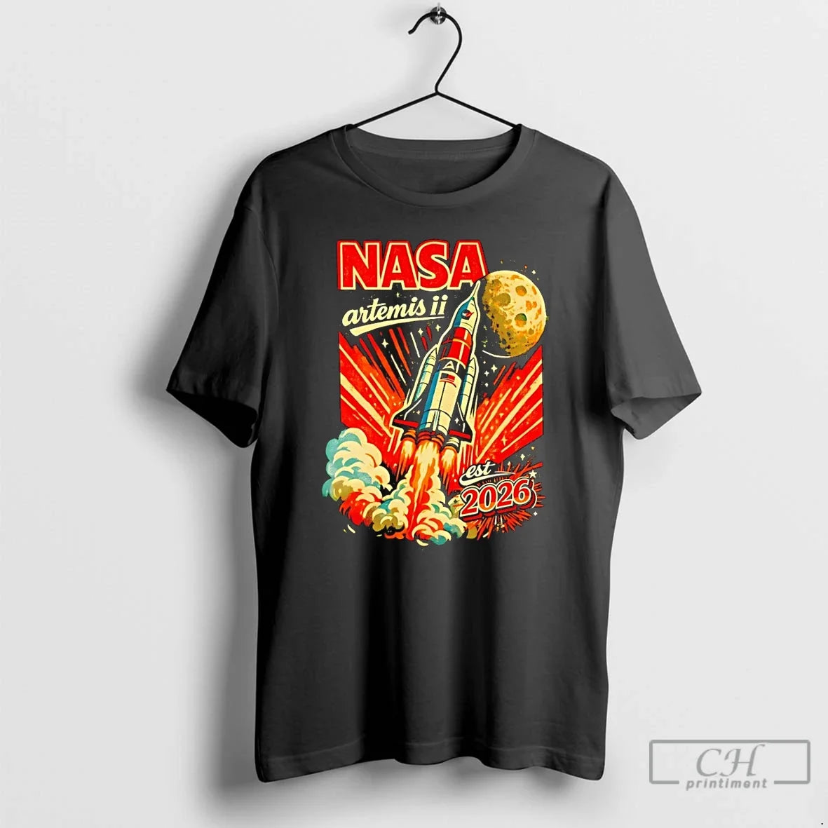 Premium 0wmynqtn Nasa Artemis Ii Rocket Launch Moon Mission Est 2026 Unisex T-shirt, Sweatshirt, Hoodie, Long Sleeve Tee - T-Shirt, Sweatshirt, Hoodie