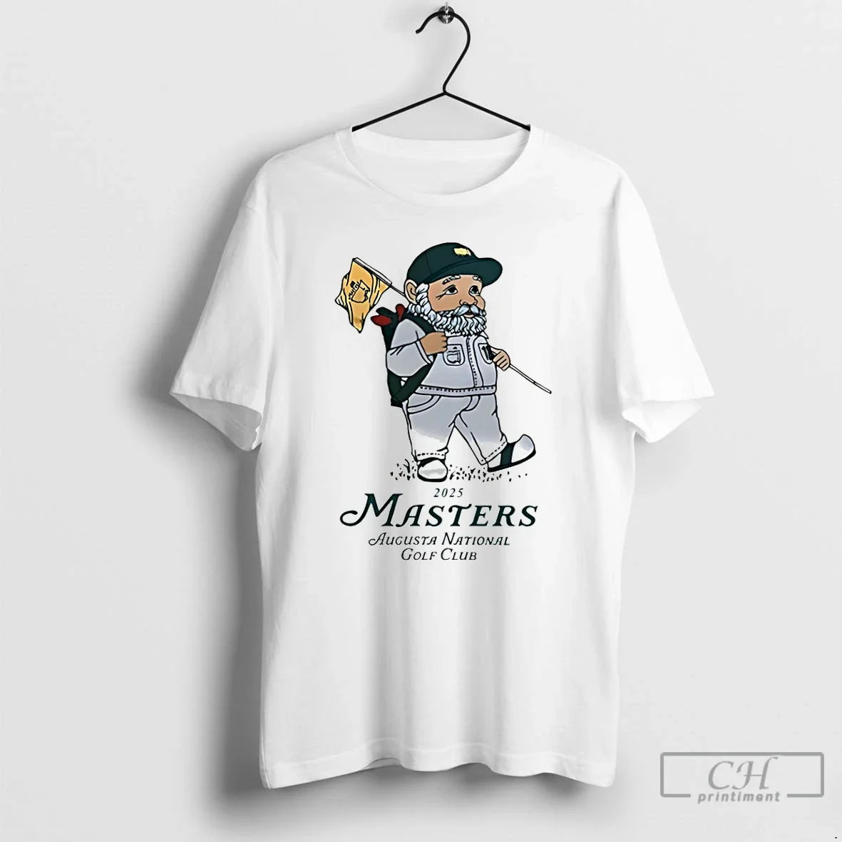 Premium 2025 Masters Augusta National Golf Champions Caddie Gnome Unisex T-shirt, Sweatshirt, Hoodie, Long Sleeve Tee - T-Shirt, Sweatshirt, Hoodie