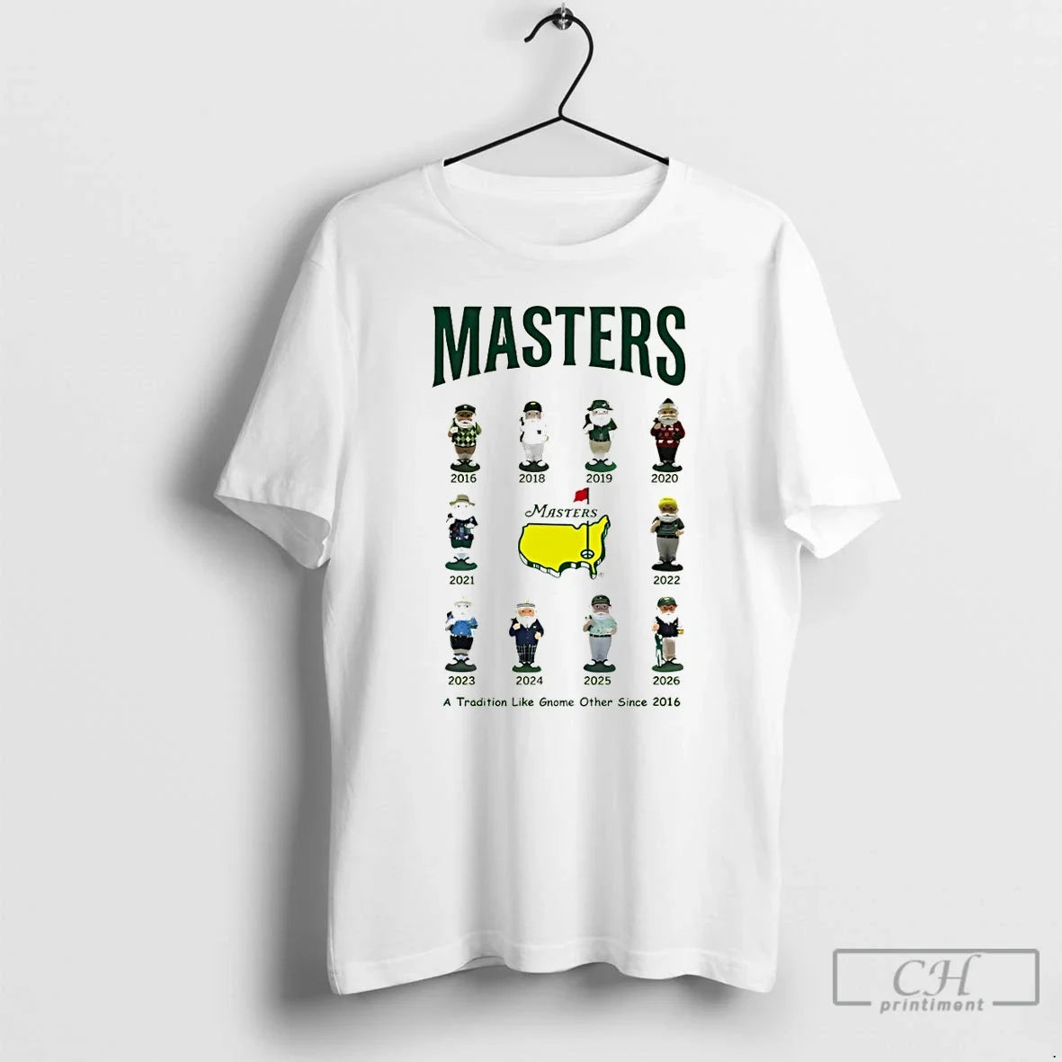 Premium 2026 Masters Augusta Golf A Tradition Like Gnome Unisex T-shirt, Sweatshirt, Hoodie, Long Sleeve Tee - T-Shirt, Sweatshirt, Hoodie