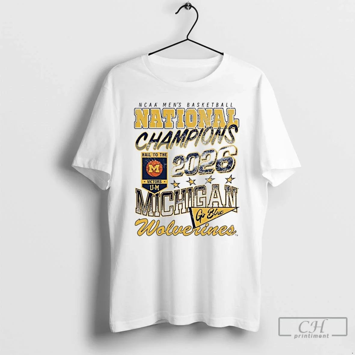 Premium 2026 Mens Basketball National Champions Michigan Wolverines Go Blue Unisex T-shirt, Sweatshirt, Hoodie, Long Sleeve Tee - T-Shirt, Sweatshirt, Hoodie