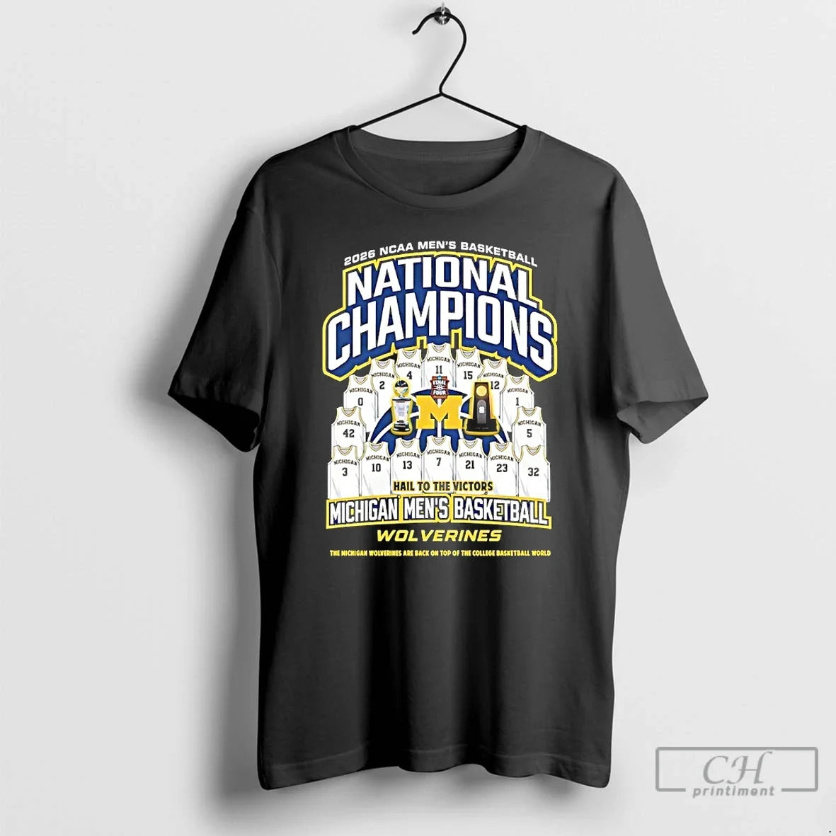 Premium 2026 Ncaa Mens National Champions Michigan Wolverines Hail To The Victors Jersey T Shirts - T-Shirt, Sweatshirt, Hoodie