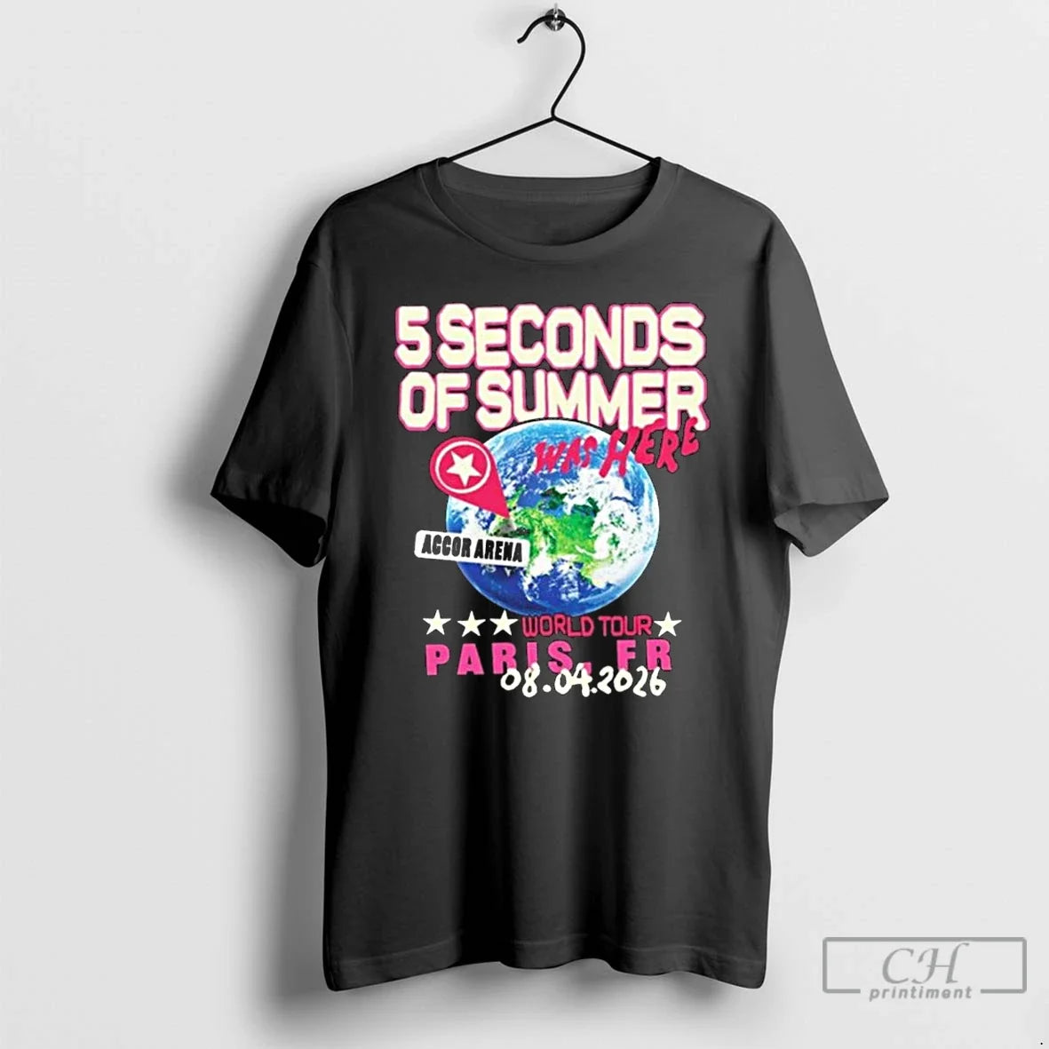 Premium 5 Seconds Of Summer April 8 2026 Paris Fr Unisex T-shirt, Sweatshirt, Hoodie, Long Sleeve Tee - T-Shirt, Sweatshirt, Hoodie
