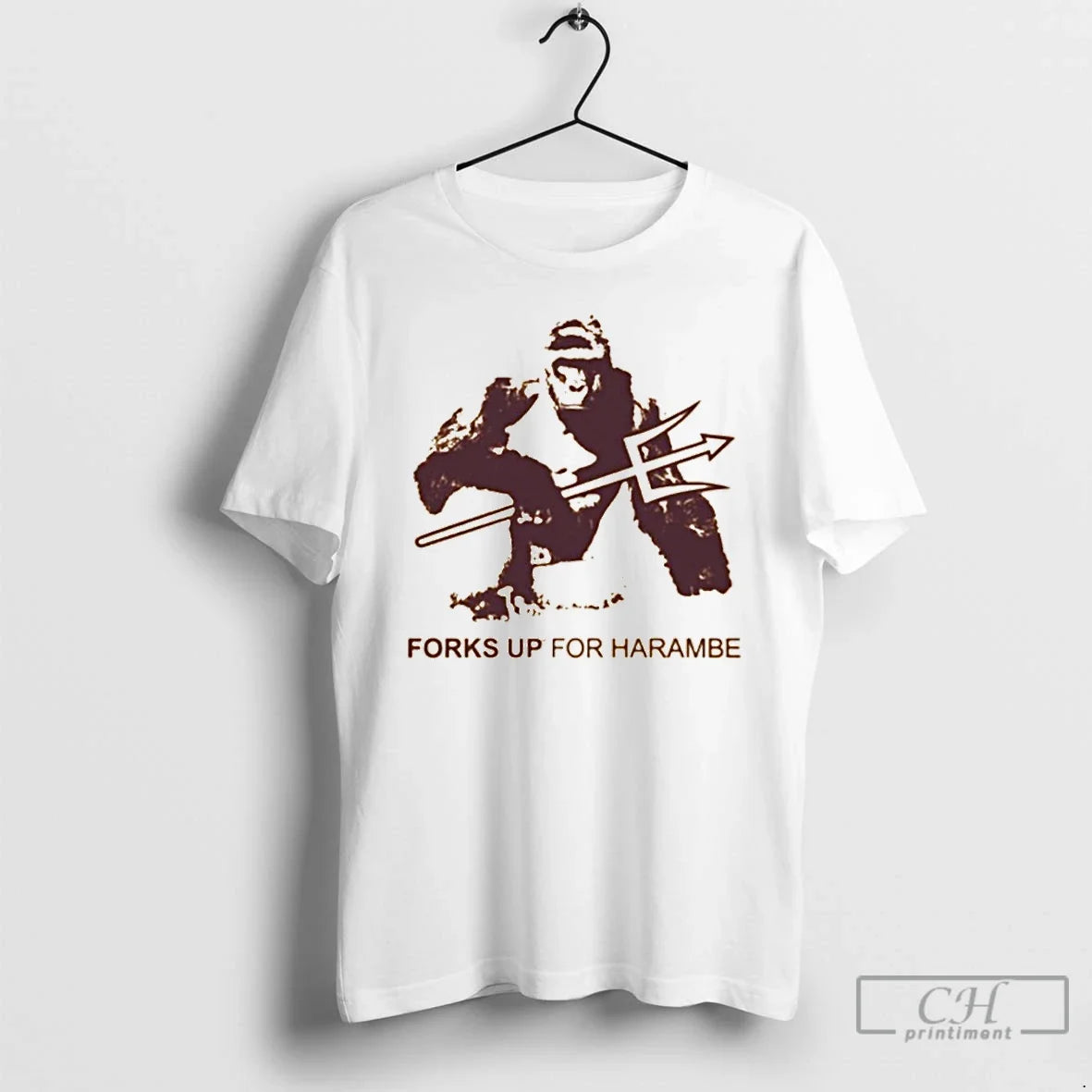 Premium Asu Arizona State Sundevils Forks Up For Harambe - T-Shirt, Sweatshirt, Hoodie