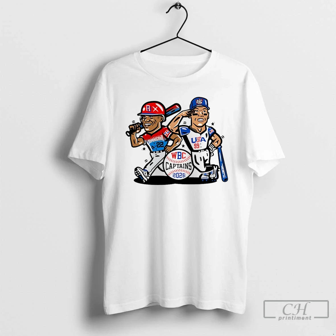 Premium Aaron Judge And Juan Jose Soto Wbc Captain 2026 - T-Shirt, Sweatshirt, Hoodie