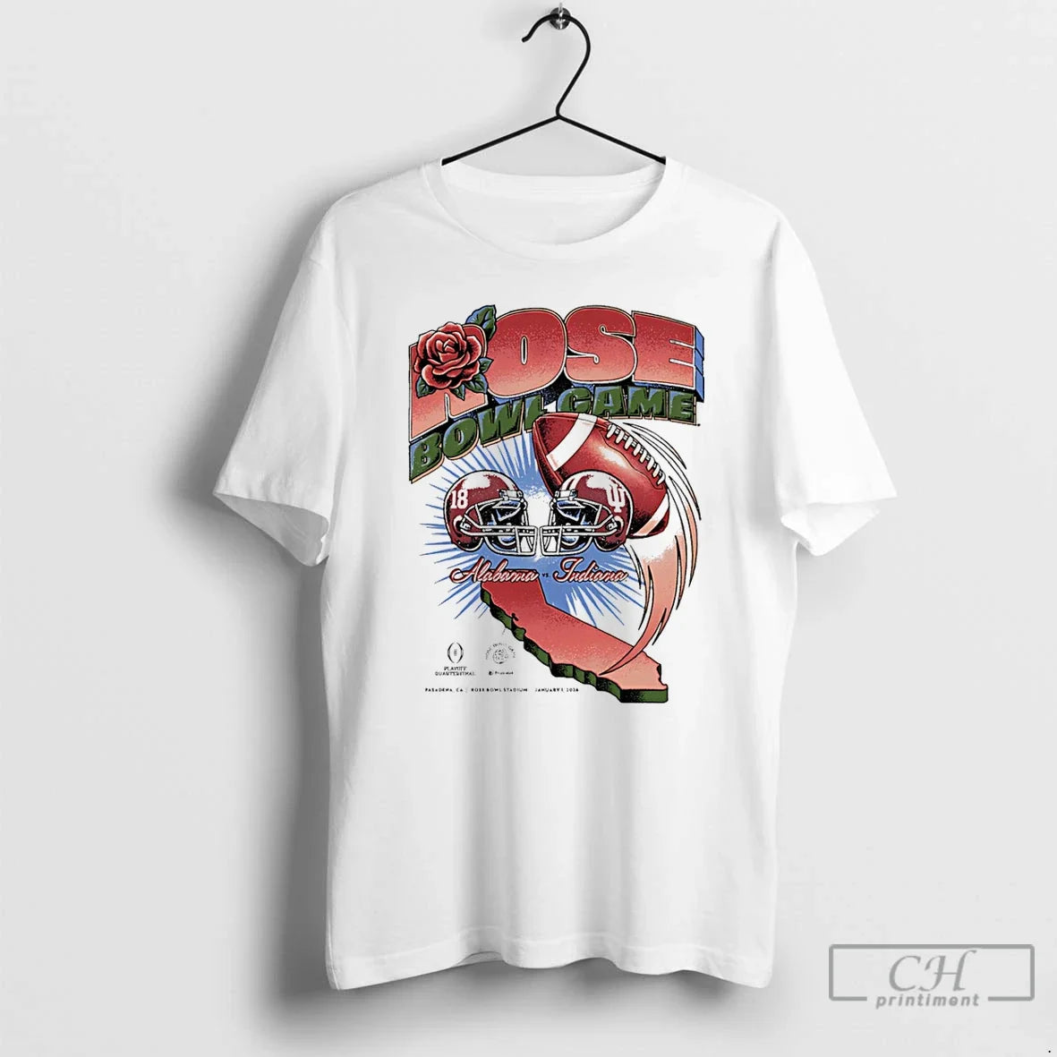 Premium Alabama Vs Indiana Rose Bowl Game 2026 Vintage Matchup - T-Shirt, Sweatshirt, Hoodie