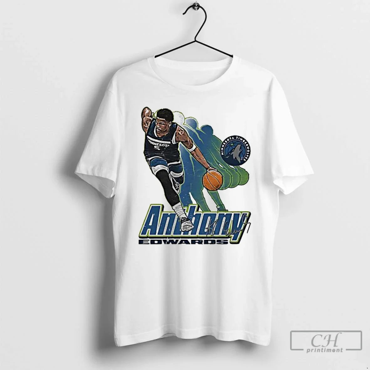 Premium Anthony Edwards Minnesota Timberwolves Signature 5 Retro Vibe Graphic - T-Shirt, Sweatshirt, Hoodie