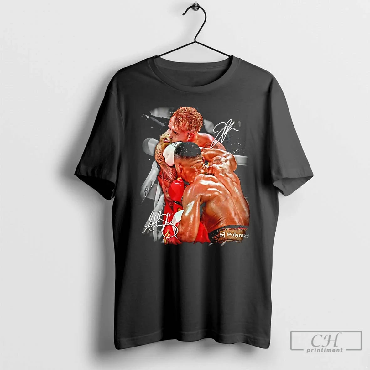 Premium Anthony Joshua Vs Jake Paul Ko Signatures - T-Shirt, Sweatshirt, Hoodie