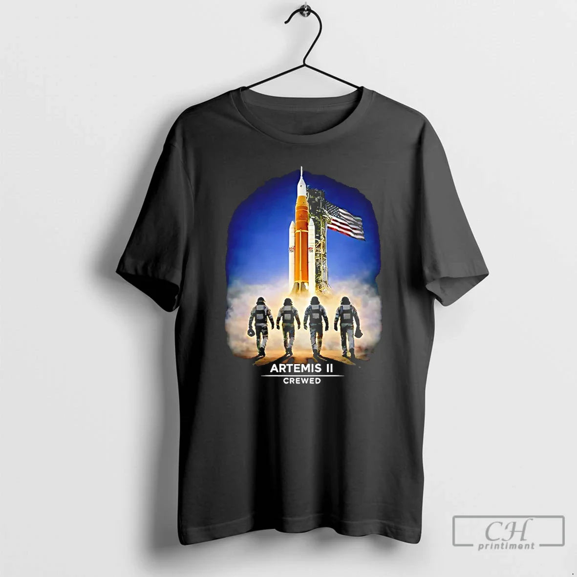 Premium Artemis Ii Crewed Mission Nasa Inspired Space Unisex T-shirt, Sweatshirt, Hoodie, Long Sleeve Tee - T-Shirt, Sweatshirt, Hoodie
