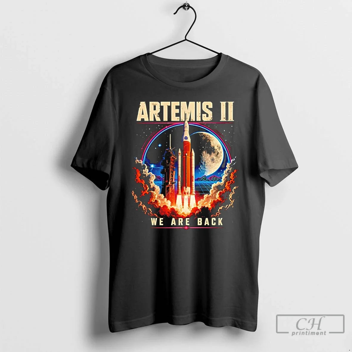 Premium Artemis Ii Rocket Launch Mission To The Moon Nasa 2026 Unisex T-shirt, Sweatshirt, Hoodie, Long Sleeve Tee - T-Shirt, Sweatshirt, Hoodie