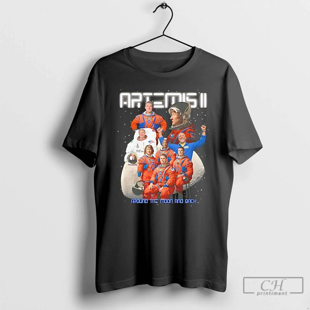 Premium Artemis Ii Around The Moon And Each Unisex T-shirt, Sweatshirt, Hoodie, Long Sleeve Tee - T-Shirt, Sweatshirt, Hoodie