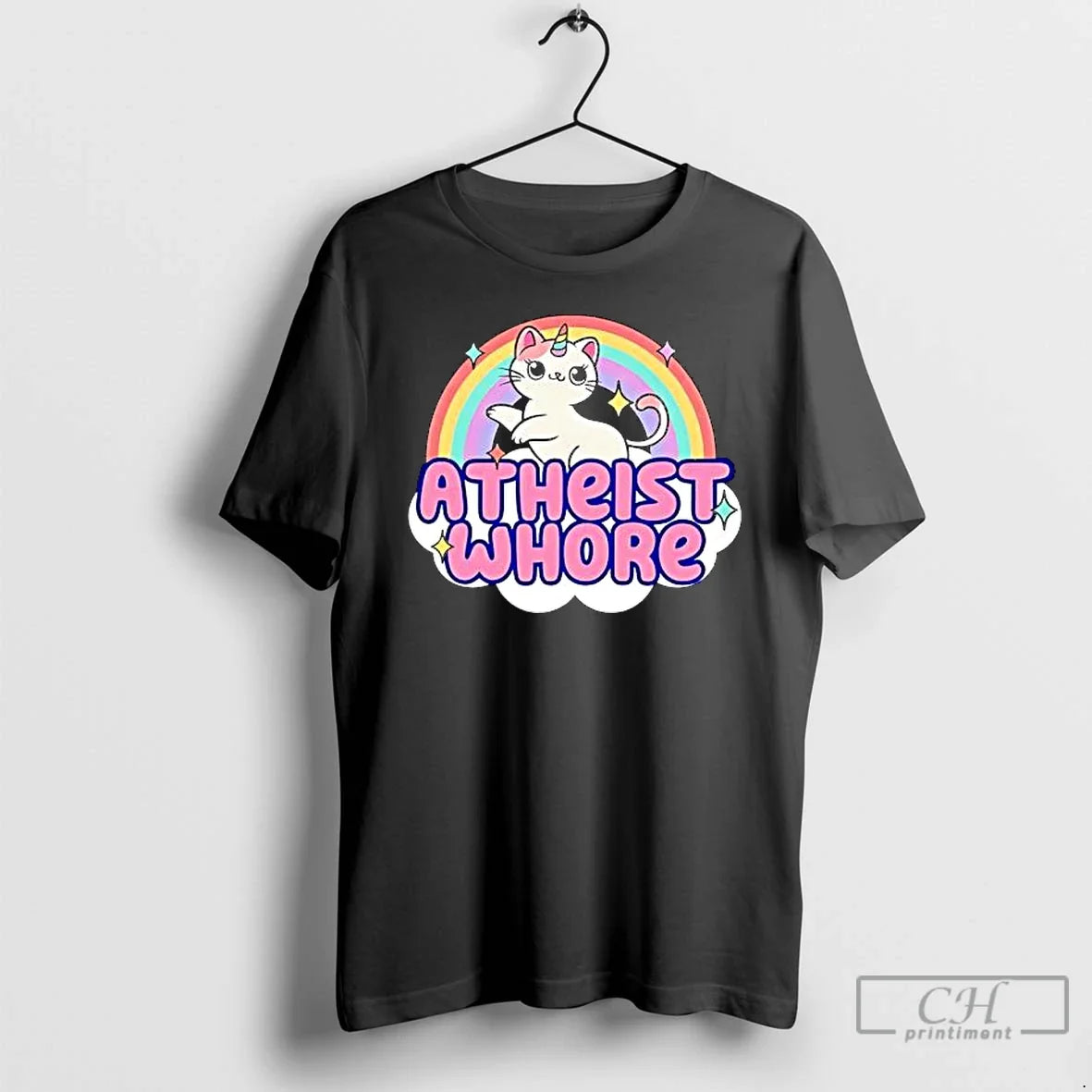 Premium Atheist Whore Cat Unicorn Cute - T-Shirt, Sweatshirt, Hoodie