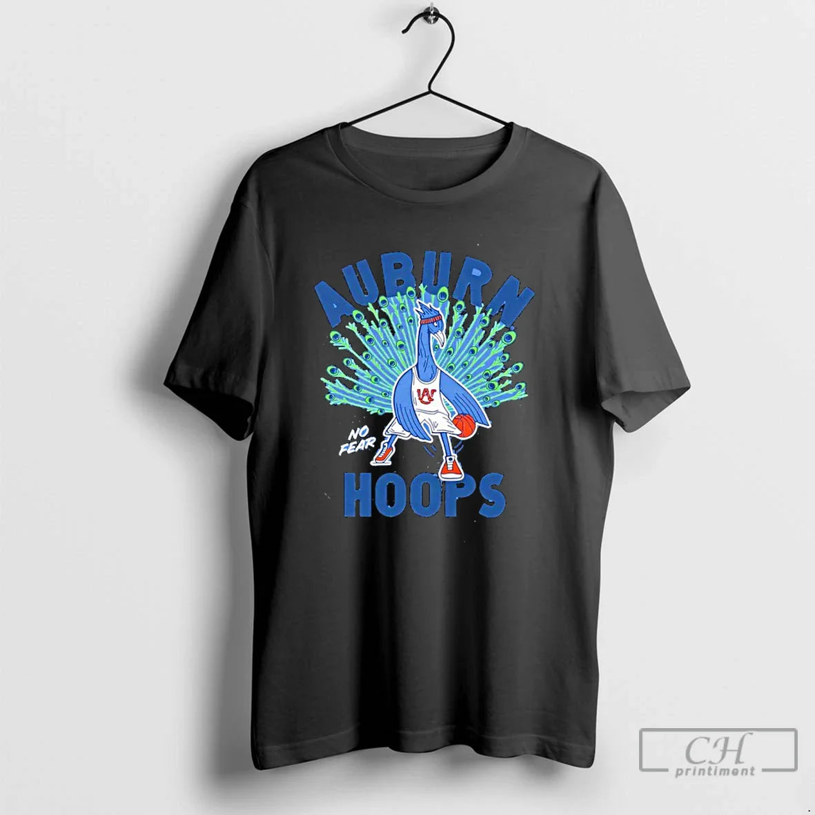 Premium Auburn Basketball Peacock - T-Shirt, Sweatshirt, Hoodie