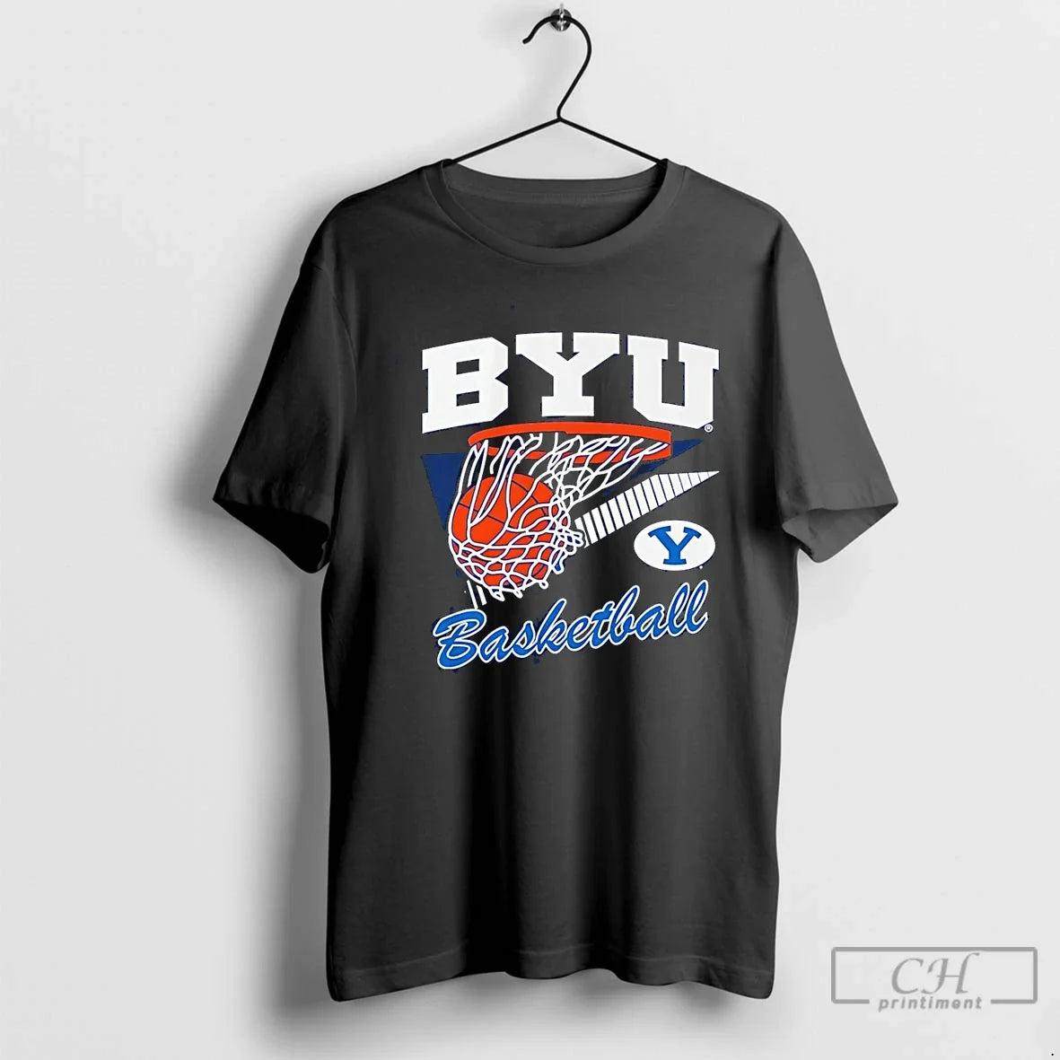Premium Byu Cougars Basketball Retro Swish - T-Shirt, Sweatshirt, Hoodie