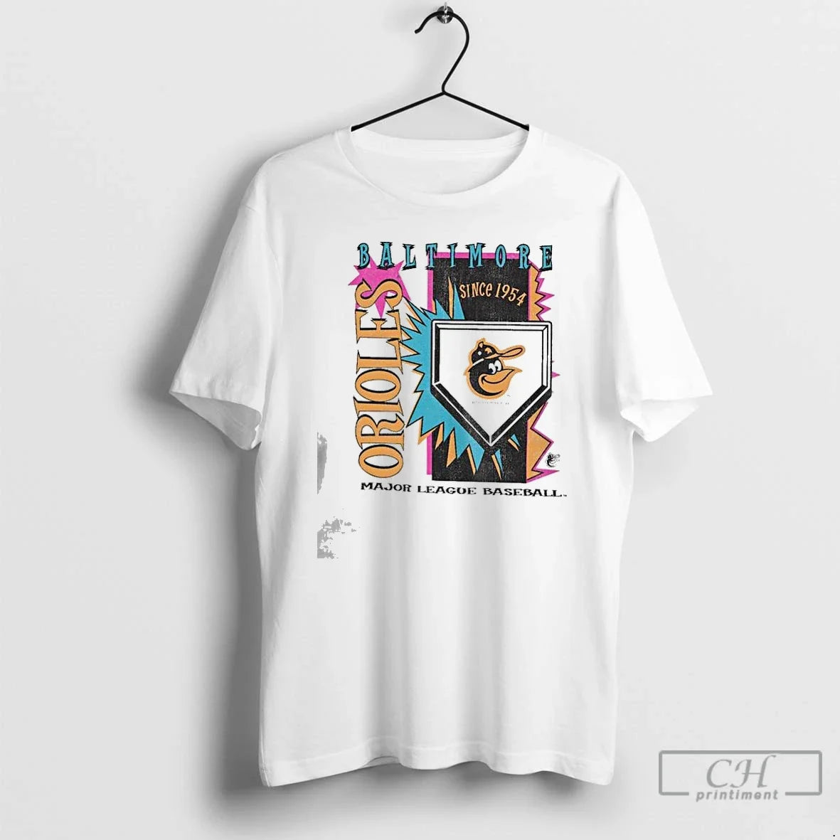 Premium Baltimore Orioles Major League Baseball Mitchell Ness Cooperstown Neon Field Shock T Shirts Sweater - T-Shirt, Sweatshirt, Hoodie