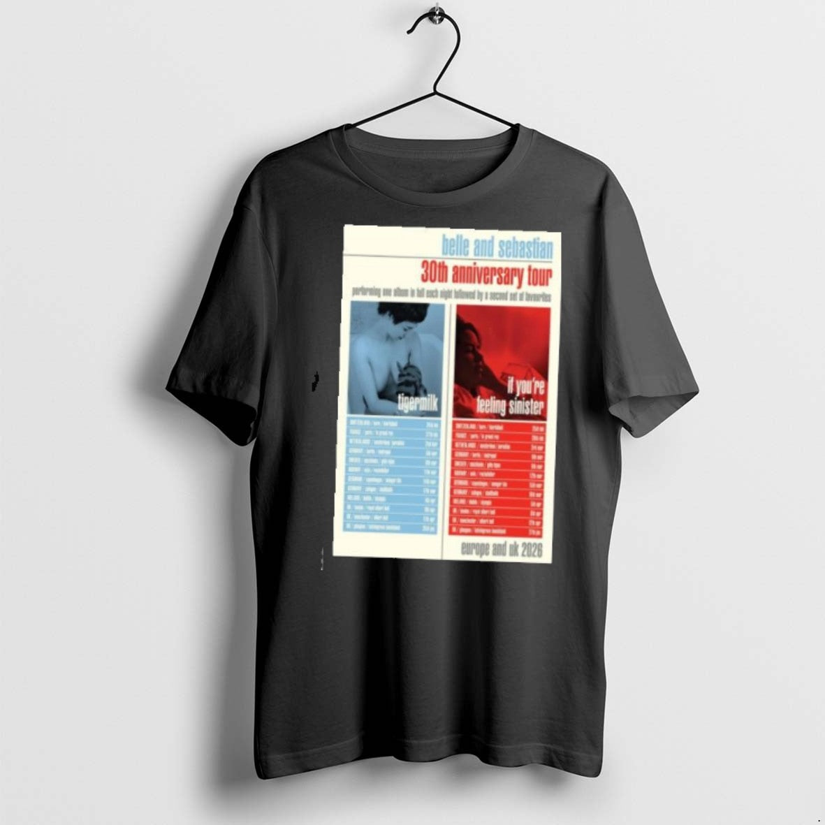 Premium Belle And Sebastian 30th Anniversary Tour Europe Uk 2026 T Shirts Unisex T-shirt, Sweatshirt, Hoodie, Long Sleeve Tee - T-Shirt, Sweatshirt, Hoodie