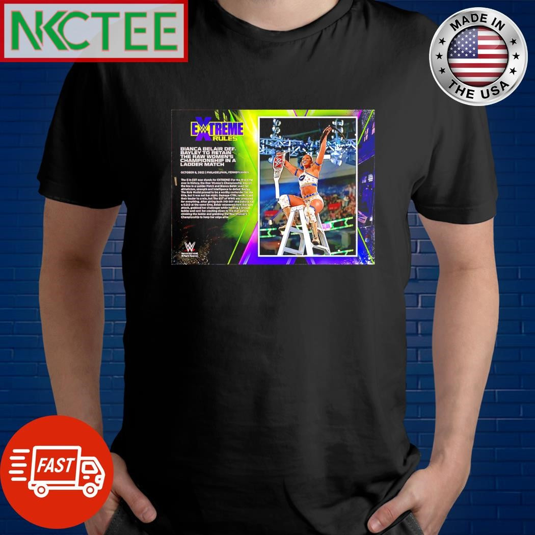 Premium Bianca Belair 2022 Extreme Rules photo shirt Unisex T-shirt, Sweatshirt, Hoodie, Long Sleeve Tee - T-Shirt, Sweatshirt, Hoodie