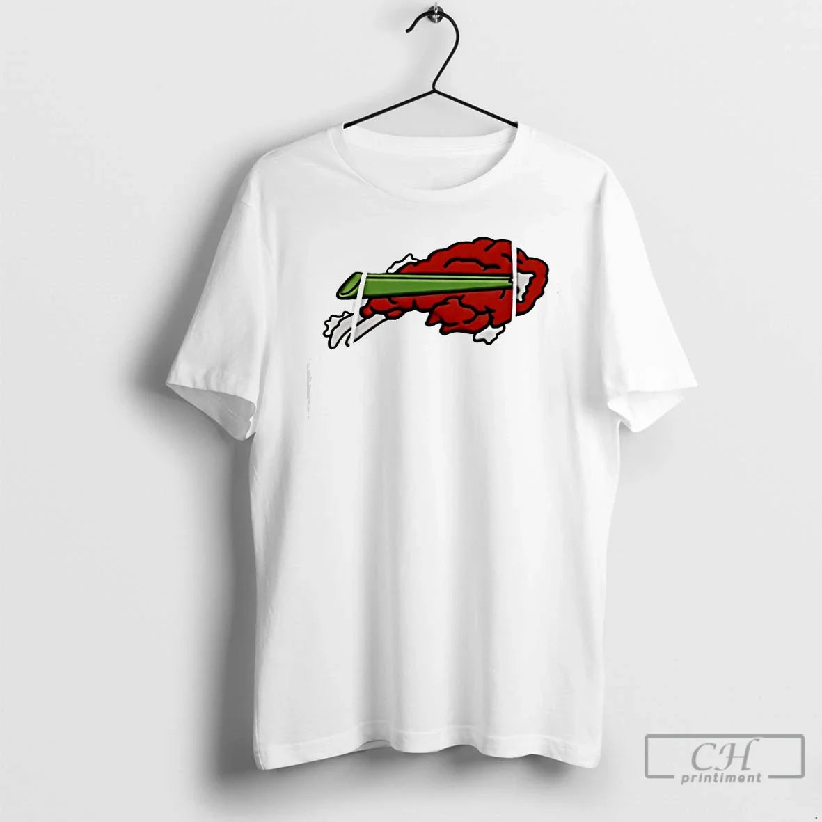 Premium Bills Football Fried Wings Print Waffle - T-Shirt, Sweatshirt, Hoodie