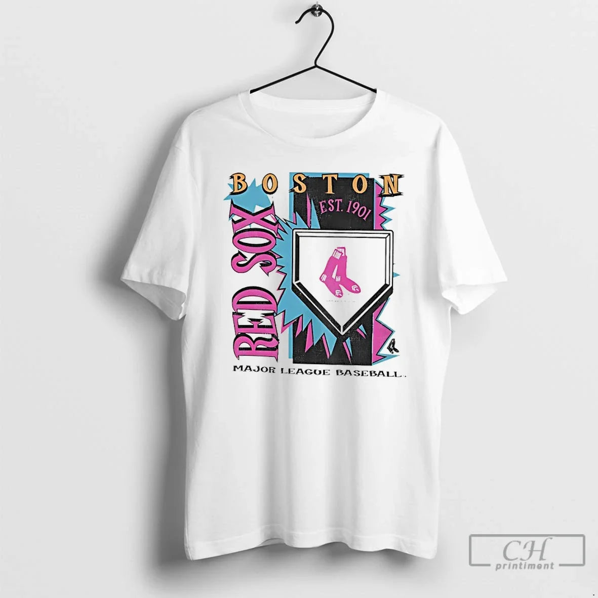 Premium Boston Red Sox1901 Mlb Cooperstown Neon Field Shock Unisex T-shirt, Sweatshirt, Hoodie, Long Sleeve Tee - T-Shirt, Sweatshirt, Hoodie