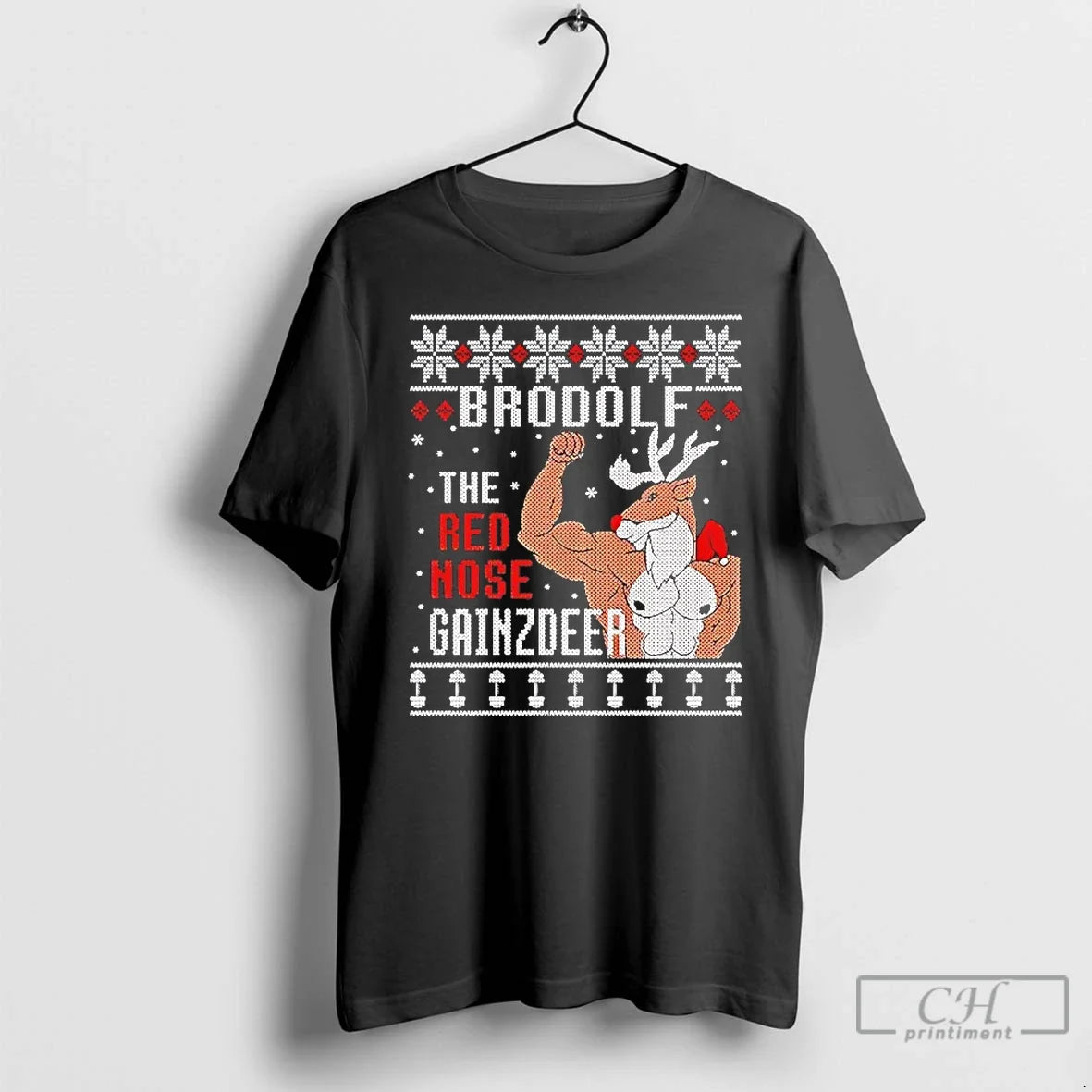 Premium Brodolf The Red Nose Gainzdeer Christmas - T-Shirt, Sweatshirt, Hoodie