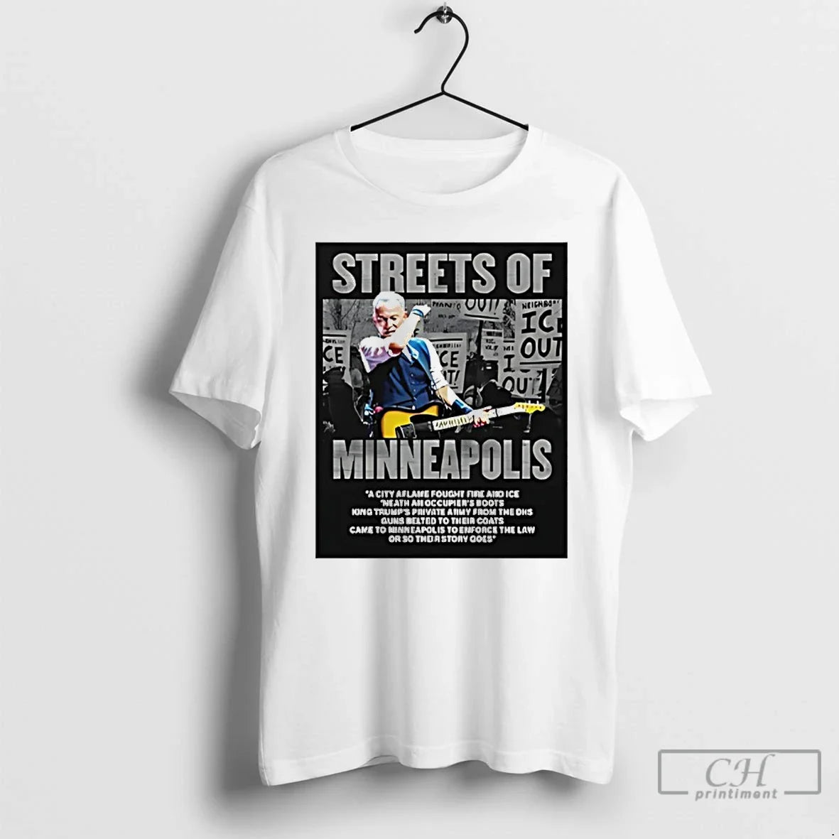 Premium Bruce Springsteen Streets Of Minneapolis Anti Ice - T-Shirt, Sweatshirt, Hoodie