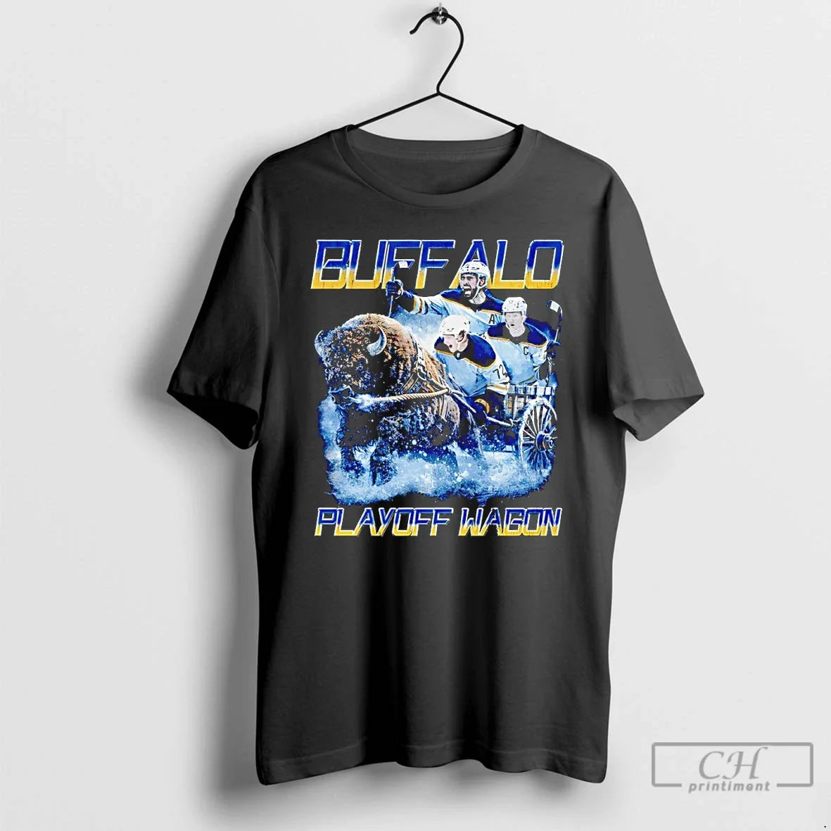 Premium Buffalo Sabres Hockey Stanley Cup 2026 Playoff Wagon Unisex T-shirt, Sweatshirt, Hoodie, Long Sleeve Tee - T-Shirt, Sweatshirt, Hoodie