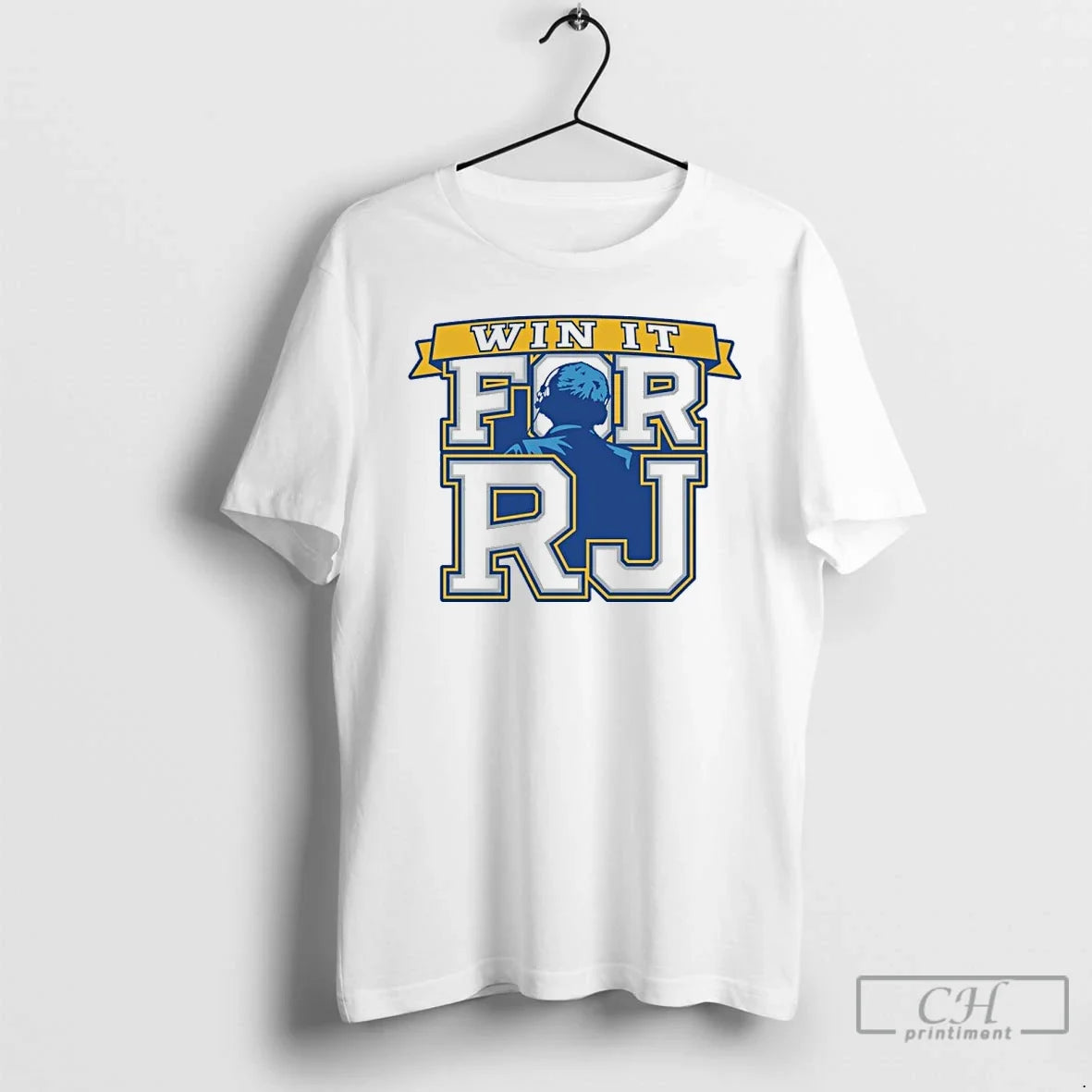 Premium Buffalo Sabres Win It For Rick Jeanneret Blue And Gold Unisex T-shirt, Sweatshirt, Hoodie, Long Sleeve Tee - T-Shirt, Sweatshirt, Hoodie