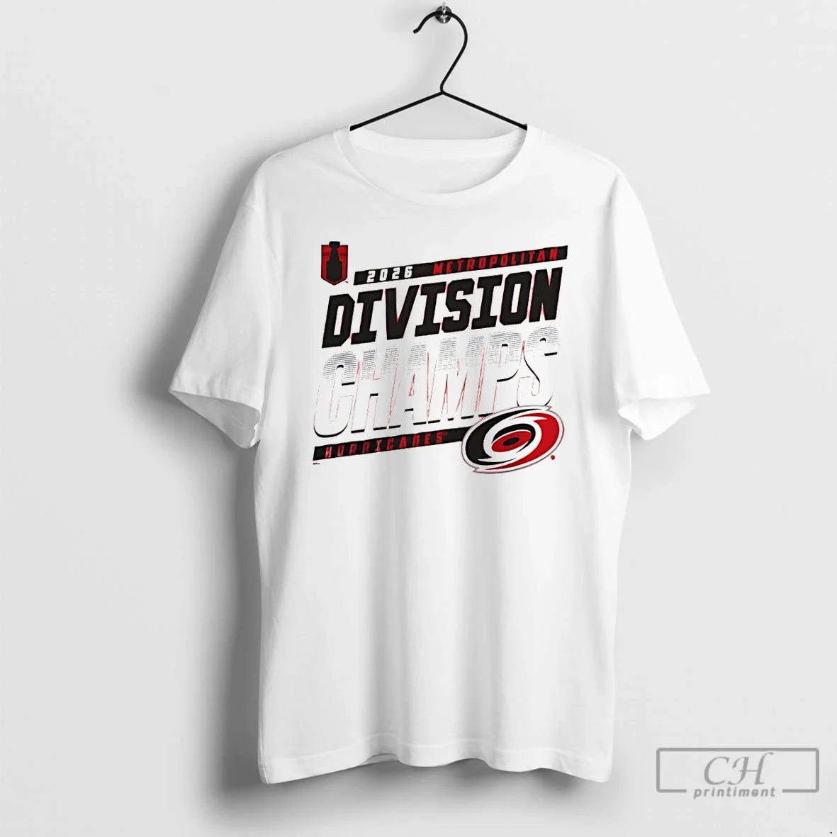 Premium Carolina Hurricanes 2026 Metropolitan Division Champions Logo Unisex T-shirt, Sweatshirt, Hoodie, Long Sleeve Tee - T-Shirt, Sweatshirt, Hoodie