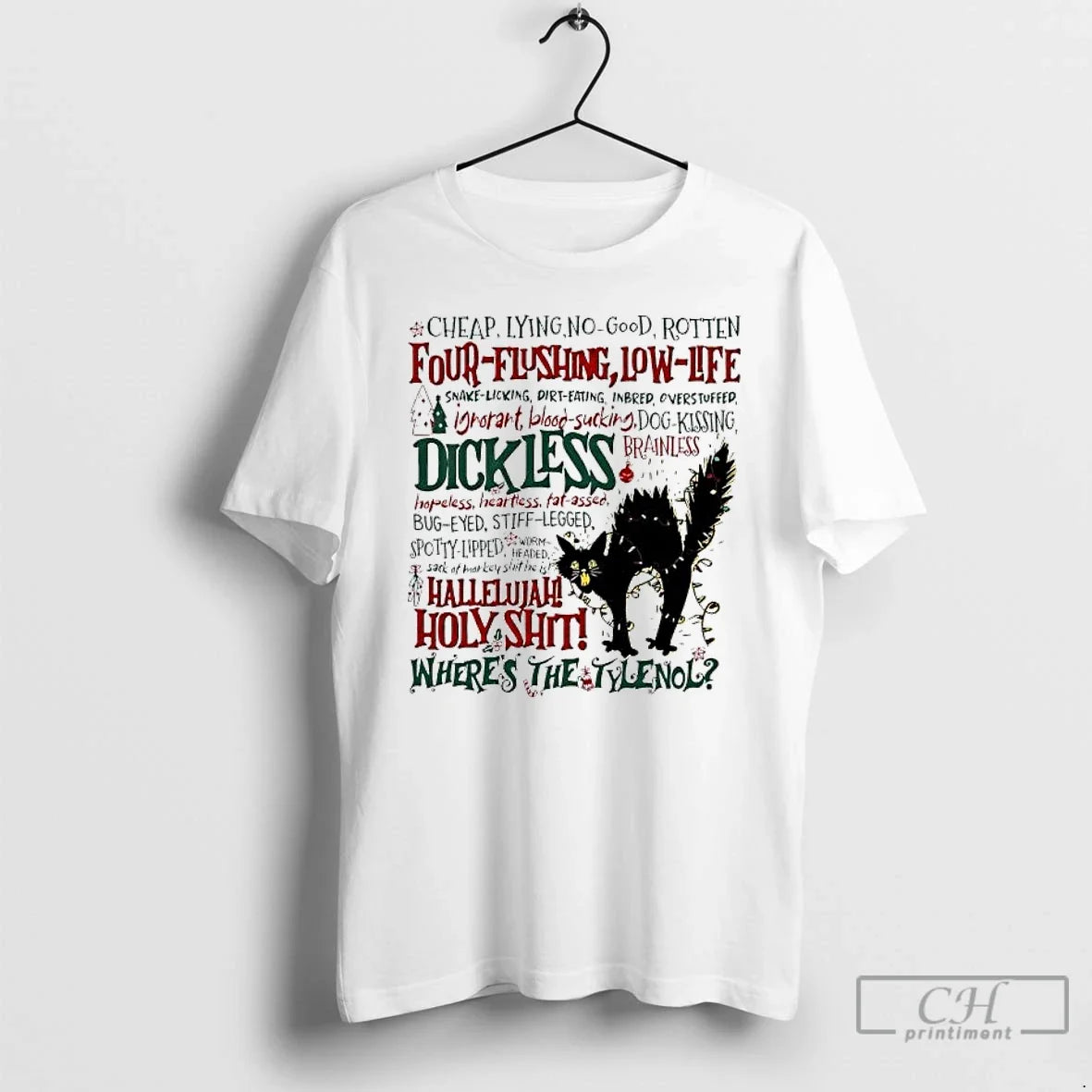 Premium Cat Hallelujah Holy Shit Wheres The Tylenol - T-Shirt, Sweatshirt, Hoodie
