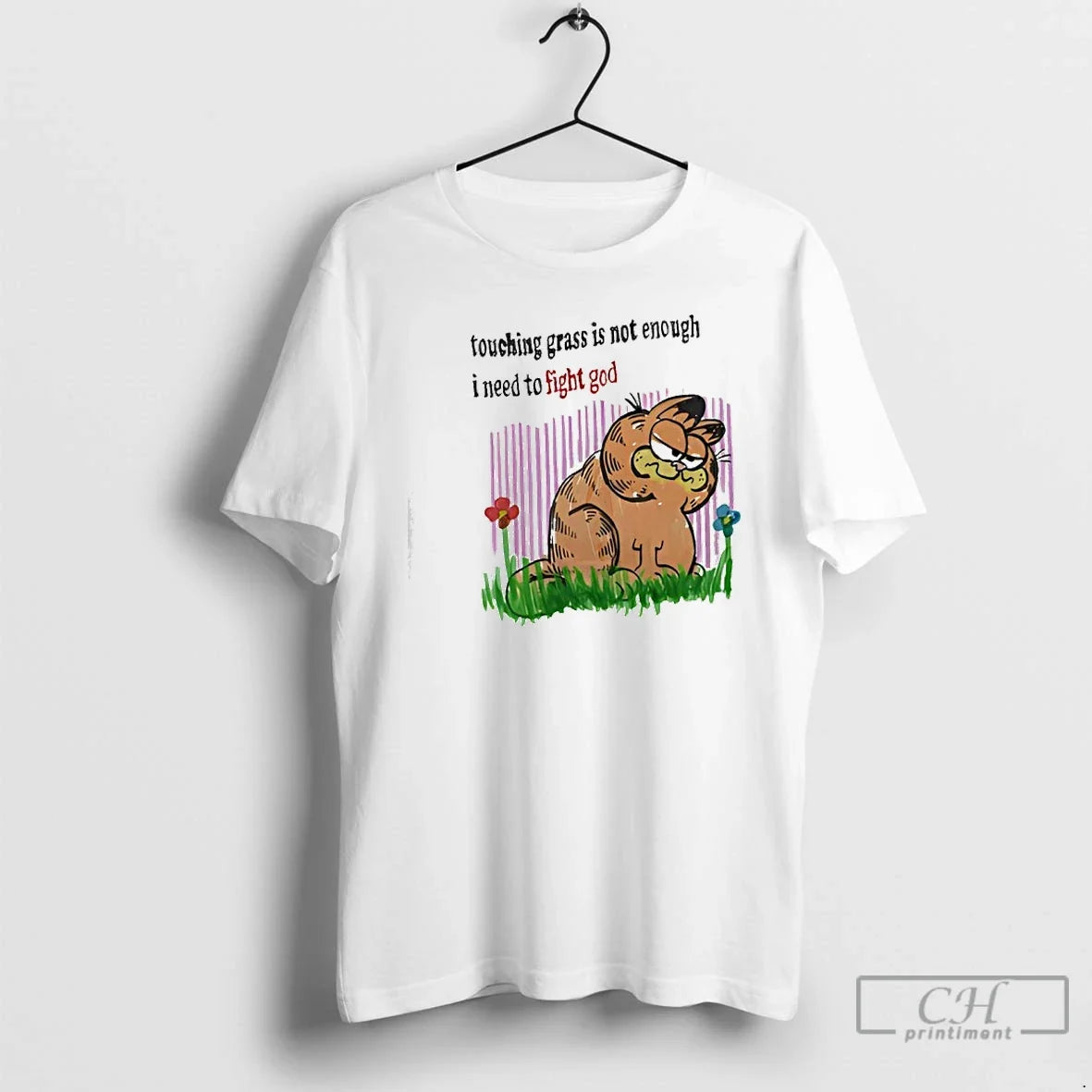 Premium Cat Touching Grass Is Not Enough - T-Shirt, Sweatshirt, Hoodie