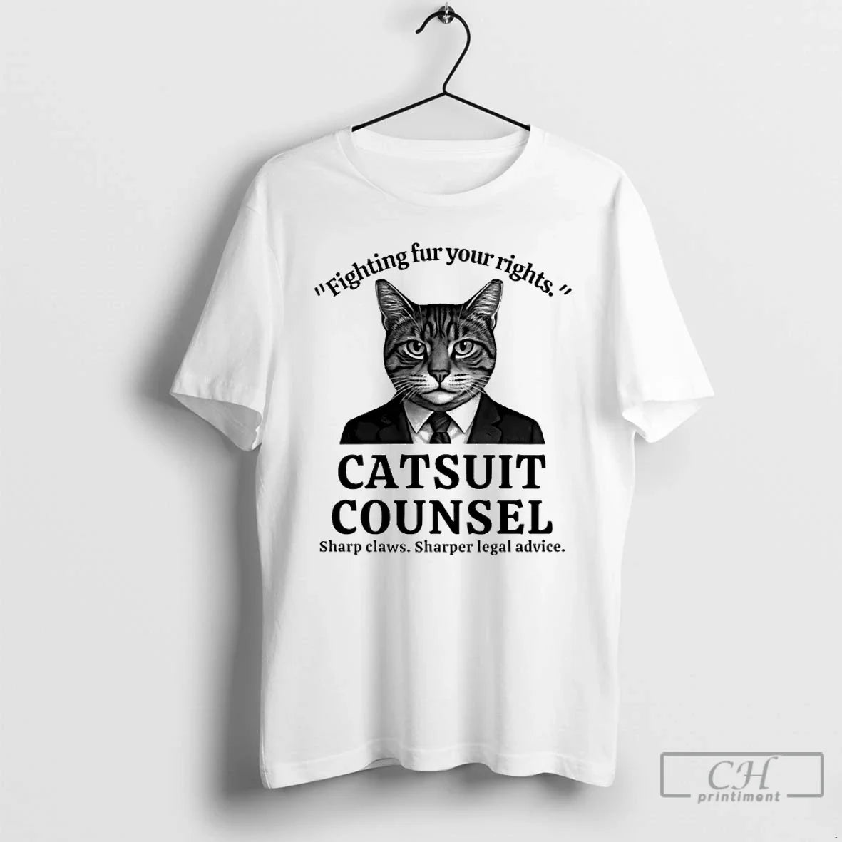 Premium Cat Fighting Fur Your Rights Catsuit Counsel Sharp Claws Sharper Legal Advice T Shirts - T-Shirt, Sweatshirt, Hoodie