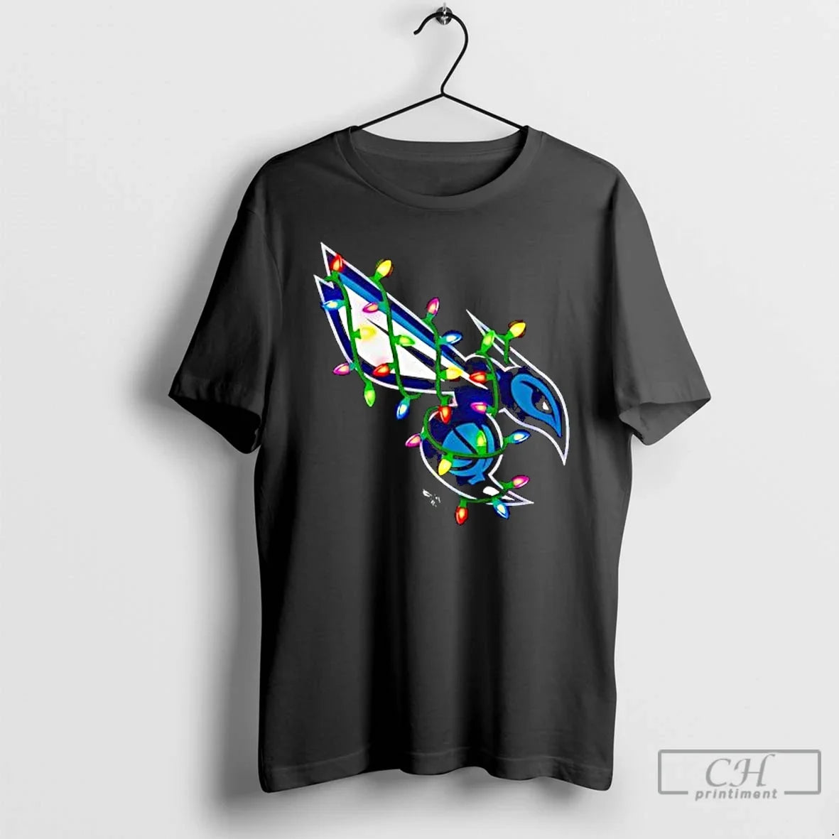 Premium Charlotte Hornets Logo Lights Merry Christmas - T-Shirt, Sweatshirt, Hoodie