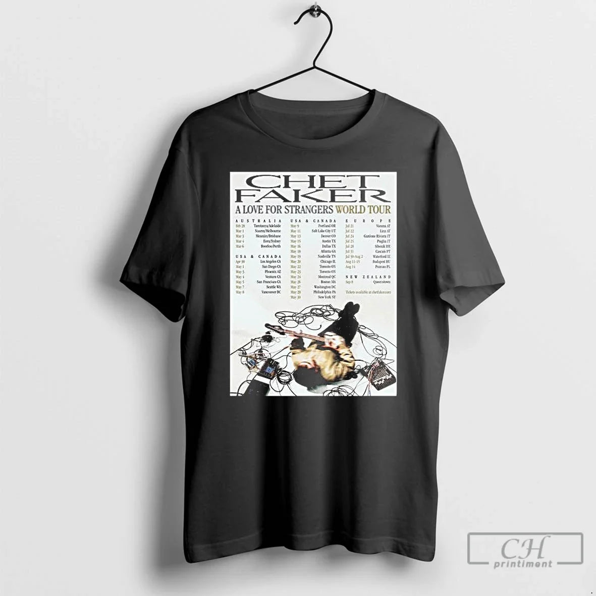 Premium Chet Faker A Love For Strangers World Tour 2026 Unisex T-shirt, Sweatshirt, Hoodie, Long Sleeve Tee - T-Shirt, Sweatshirt, Hoodie
