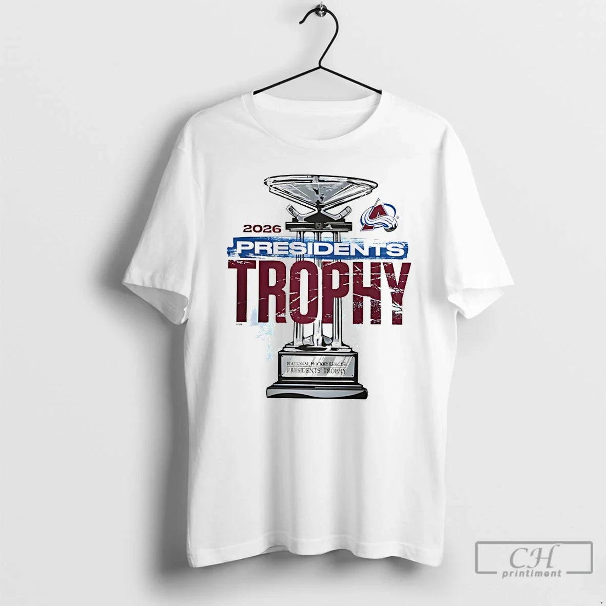Premium Colorado Avalanche 2026 Presidents Trophy Winner Stanley Cup Playoffs Hockey Unisex T-shirt, Sweatshirt, Hoodie, Long Sleeve Tee - T-Shirt, Sweatshirt, Hoodie