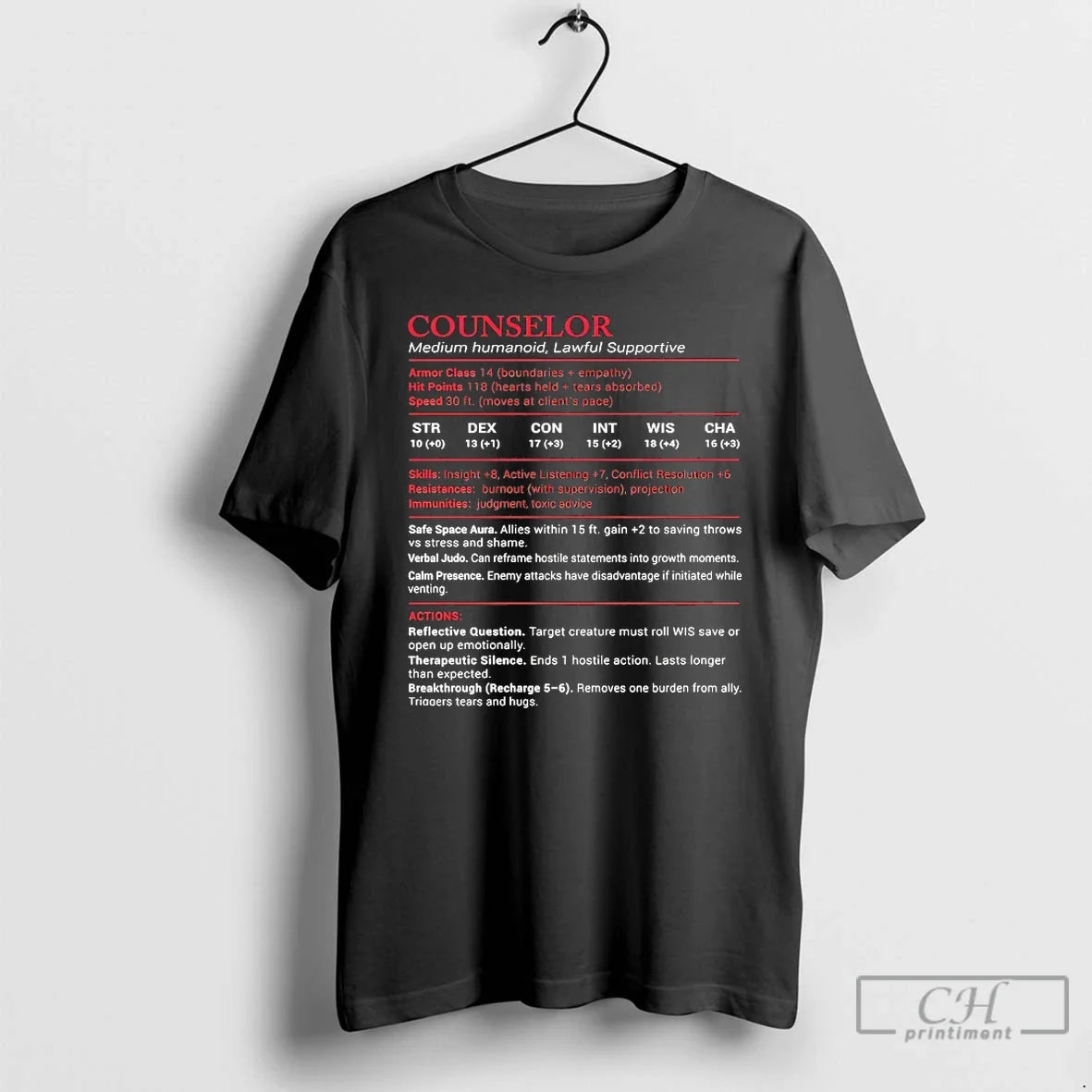 Premium Counselor Medium Humanoid Lawful Supportive - T-Shirt, Sweatshirt, Hoodie