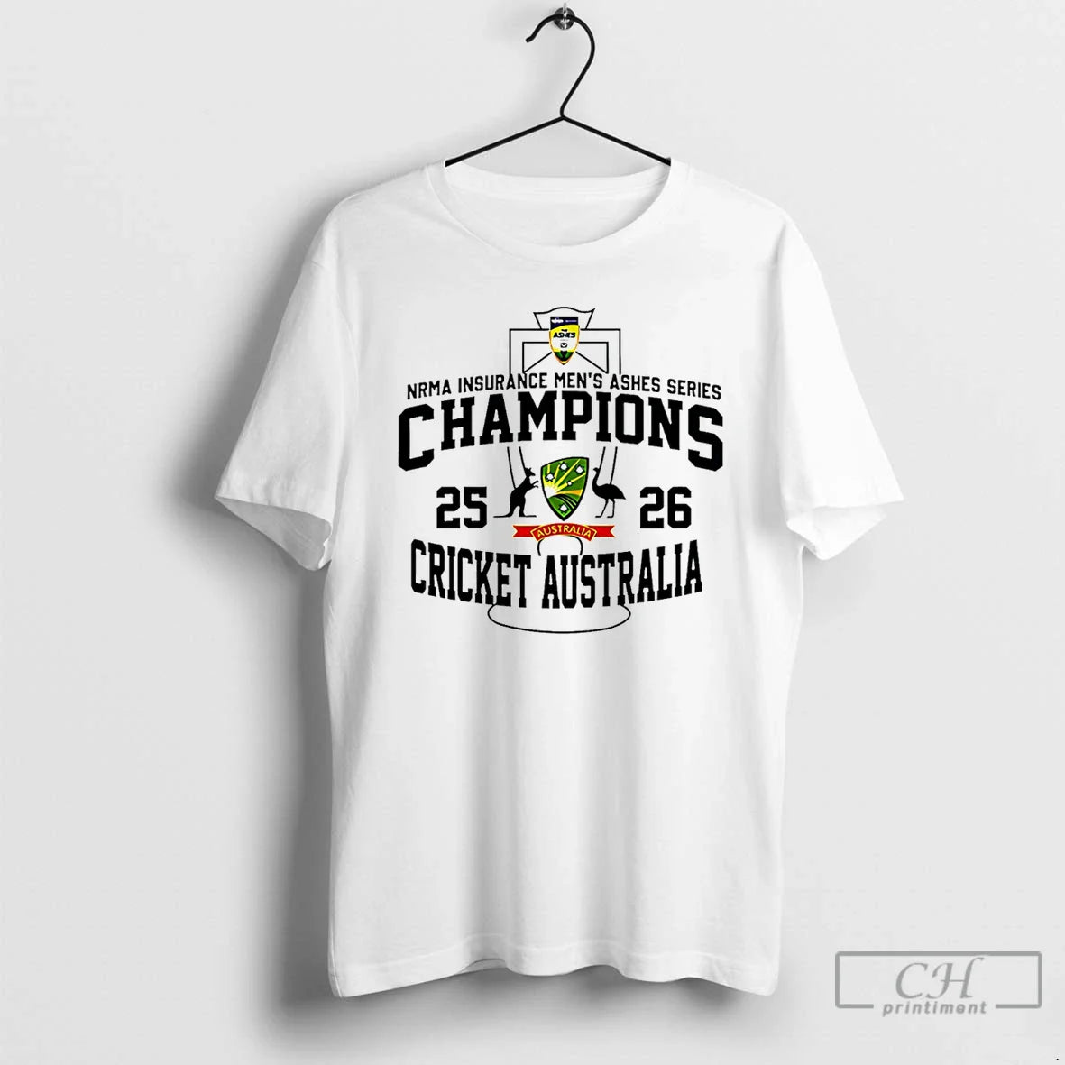 Premium Cricket Australia 2025 Nrma Insurance Mens Ashes Champions Logo - T-Shirt, Sweatshirt, Hoodie